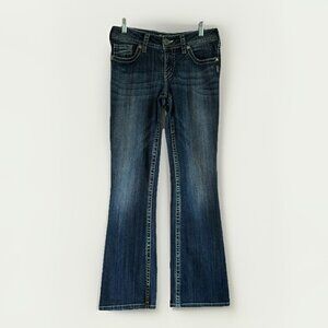 Silver Jeans Suki Mid Rise Bootcut Jeans Womens Sz 28/32 Western Cowgirl Country
